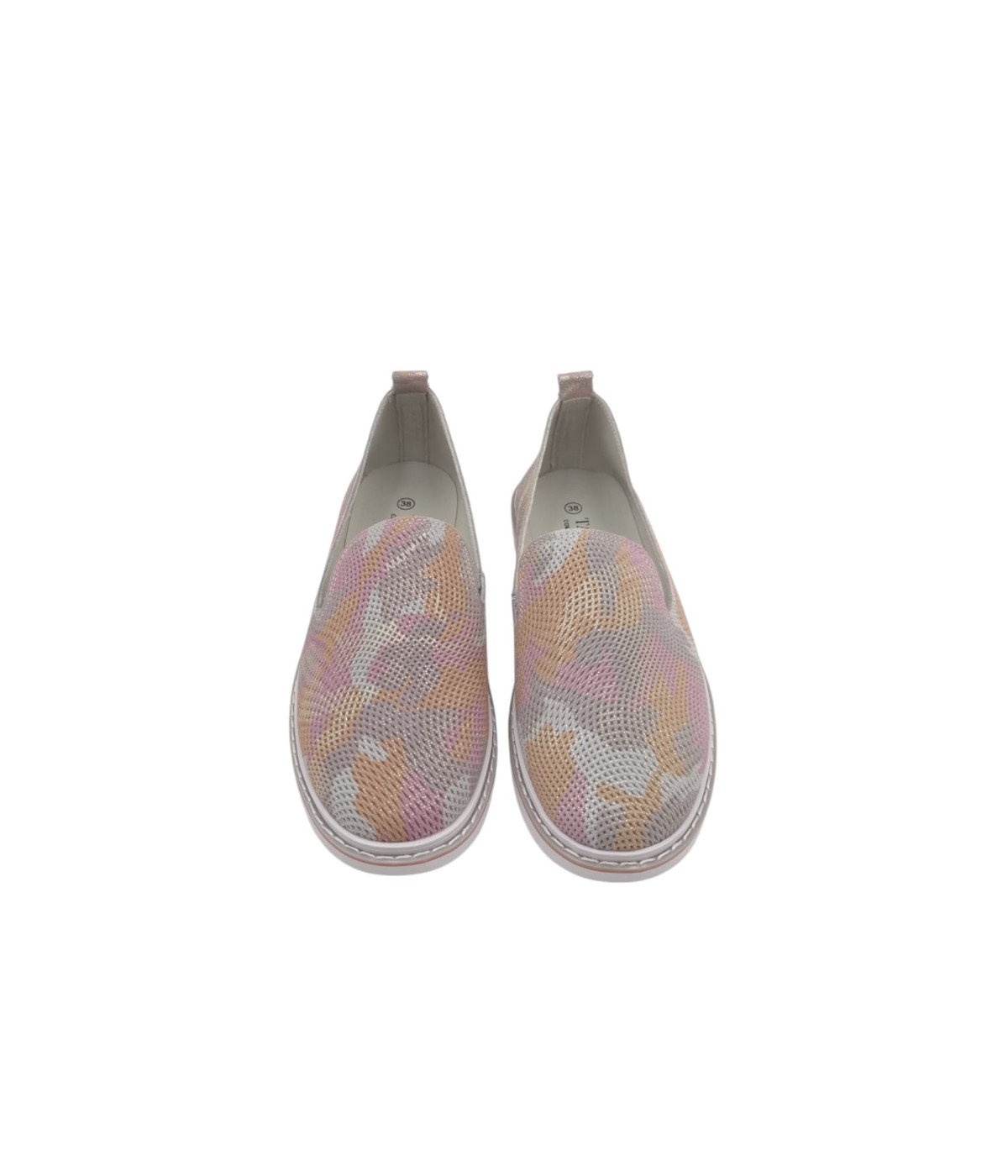 Baleriny skórzane multikolor