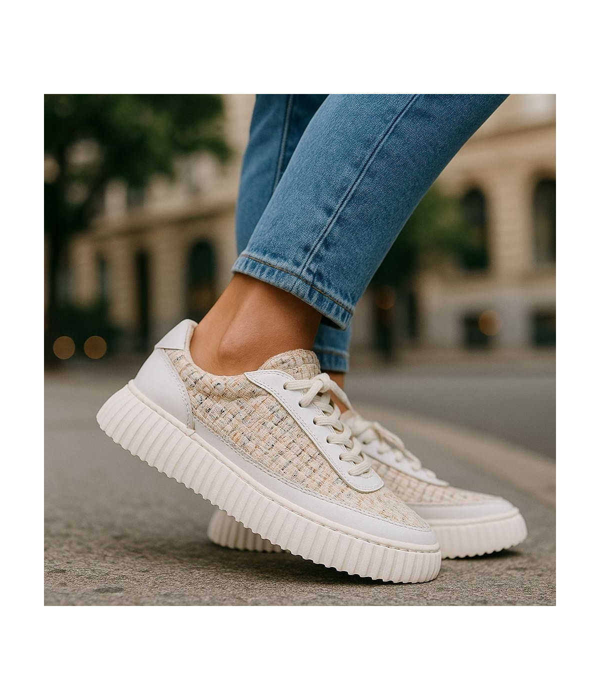 Sneakersy damskie -bialy