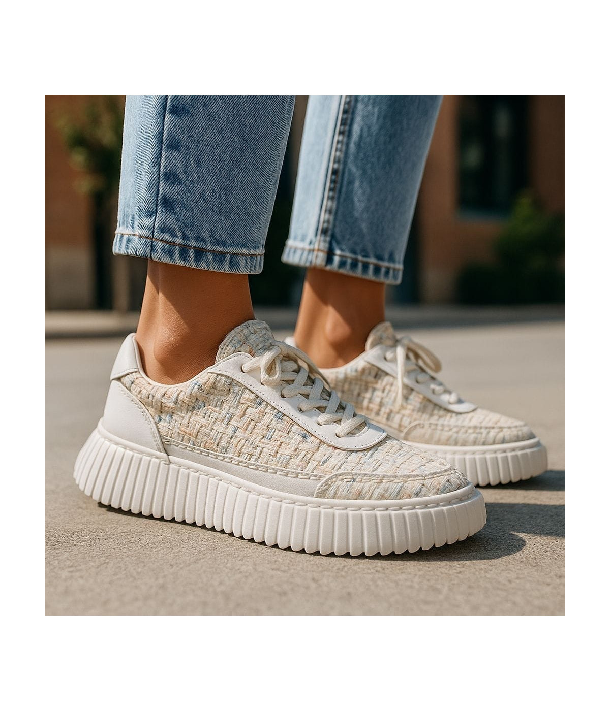 Sneakersy damskie -bialy