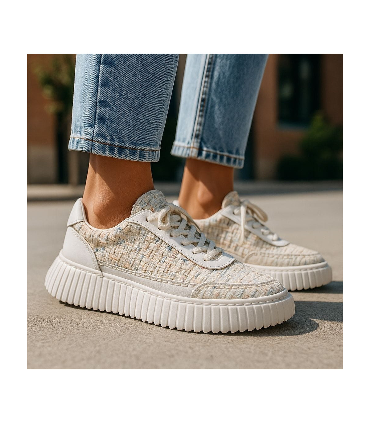 Sneakersy damskie -bialy