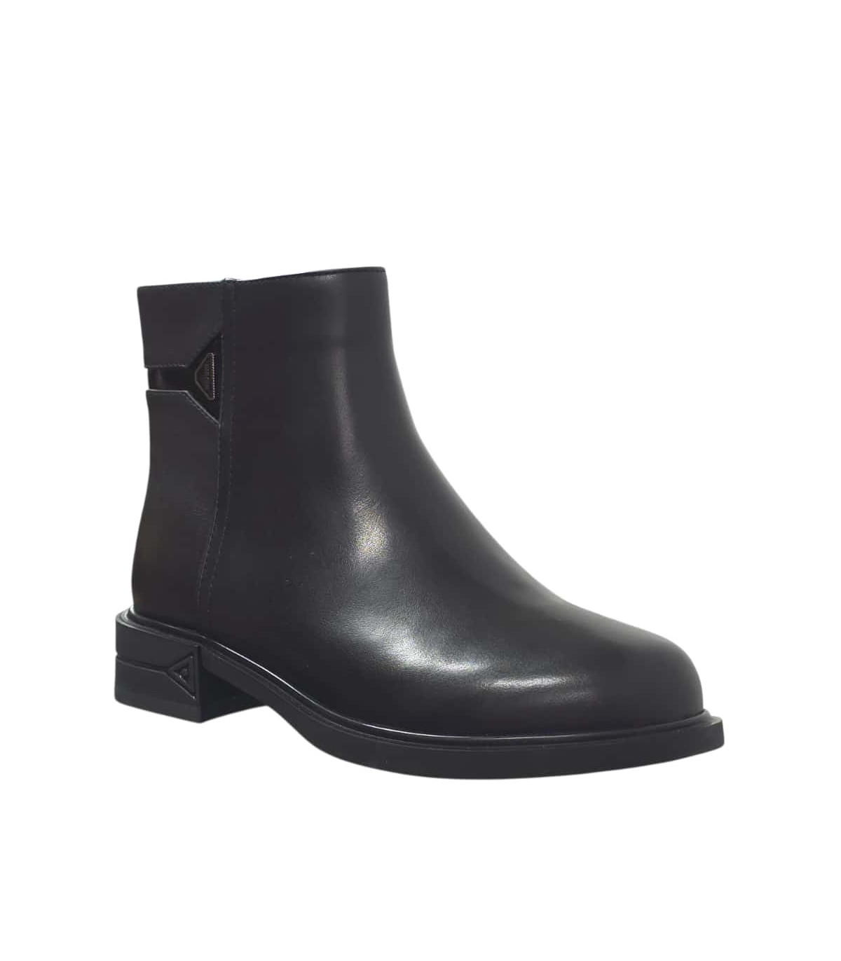 Botki sztyblety czarne skóra naturalna licowana