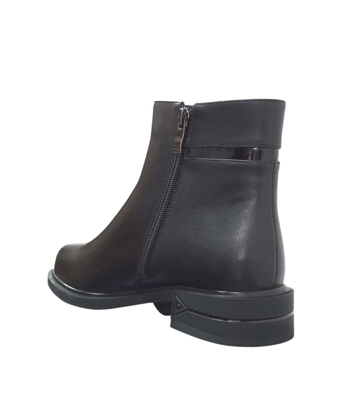 Botki sztyblety czarne skóra naturalna licowana