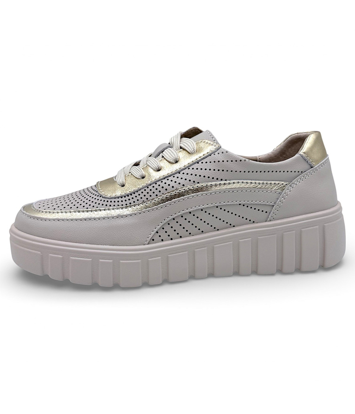 Sneakersy damskie -beżowe