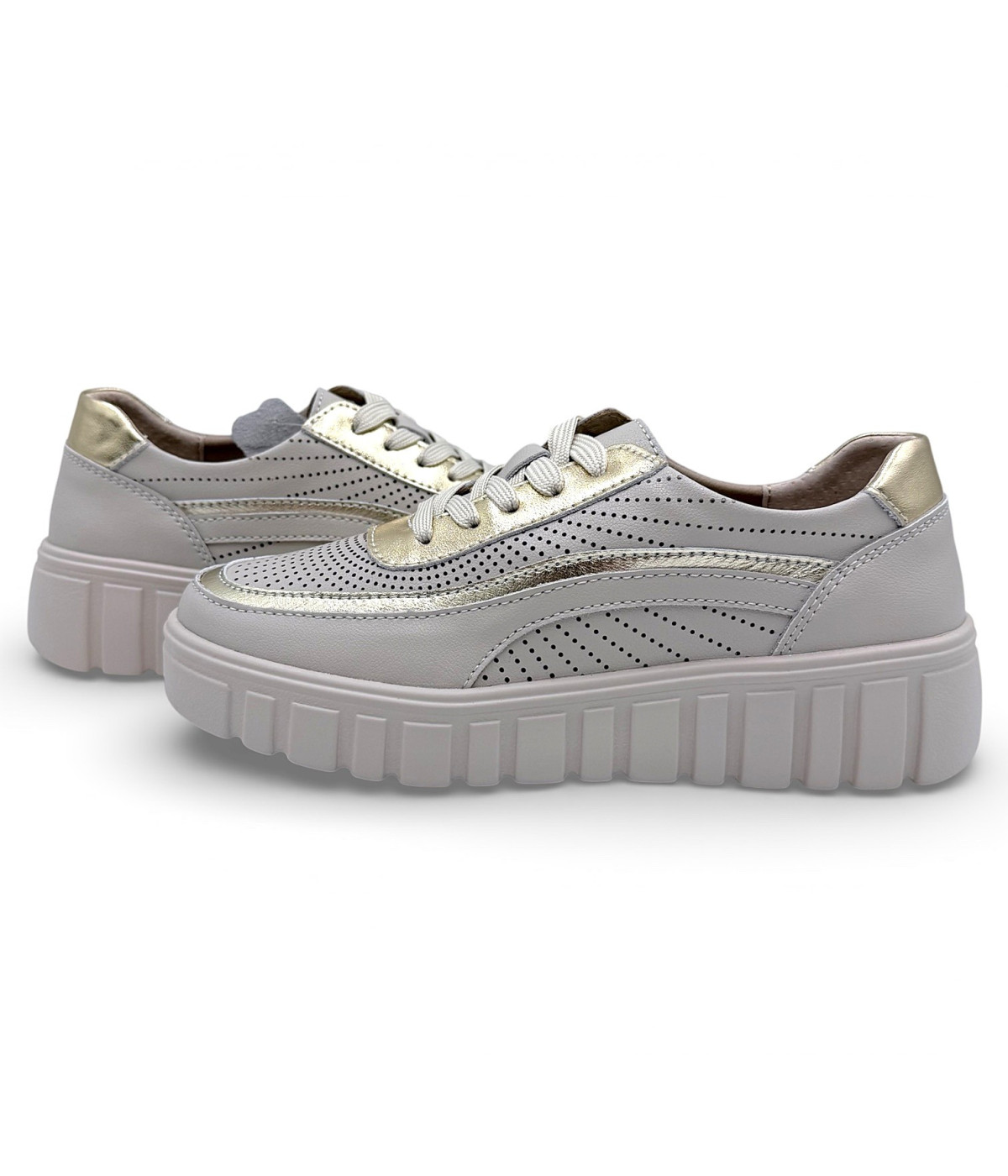 Sneakersy damskie -beżowe