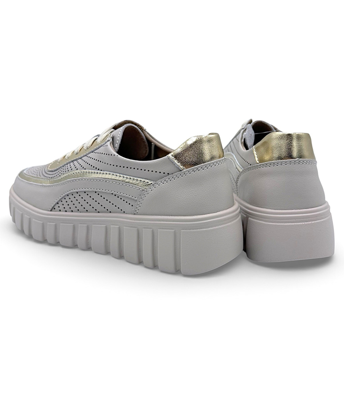 Sneakersy damskie -beżowe