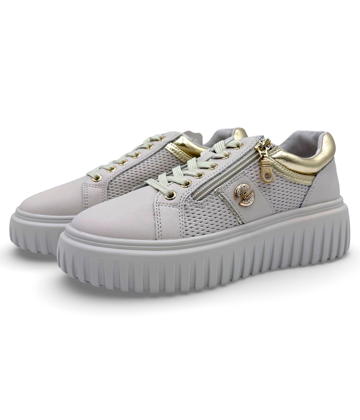 Sneakersy damskie -beżowe