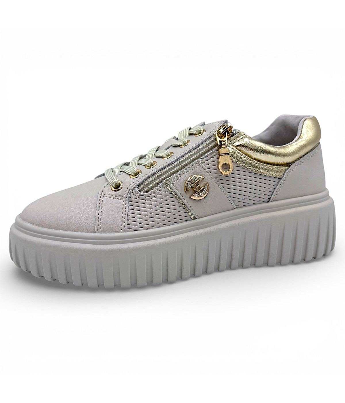 Sneakersy damskie -beżowe